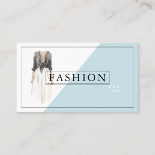 Aquarell-Modedesign-Illustration Visitenkarte