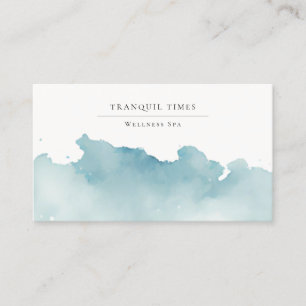 Aquarell Modern Minimalist Aqua Spa Visitenkarte