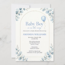 Aquarell moderne Eukalyptus-Baby-Party