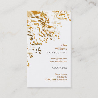 Aquarell Moderne Naturfarben Confetti Visitenkarte
