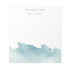 Aquarell Moderner Minimalistischer Aqua-Spa  Notizblock