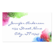 Aquarell Modernes Blaues Grün Personalisiert