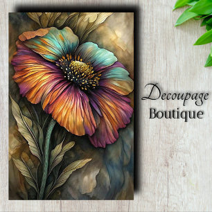 Aquarell-Mohn-Decoupage Seidenpapier