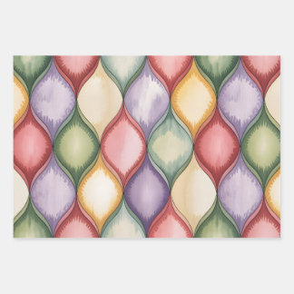 Aquarell-Mosaik Geschenkpapier Set