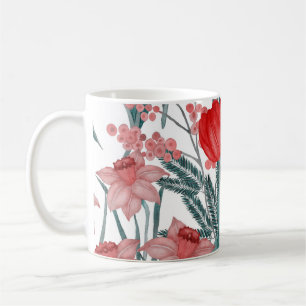 Aquarell-Muster mit Frühlingsblüte Kaffeetasse