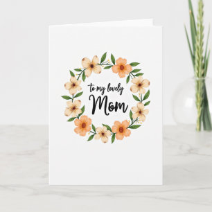 Aquarell-Mutter-Karte mit Blumenmotiv Karte