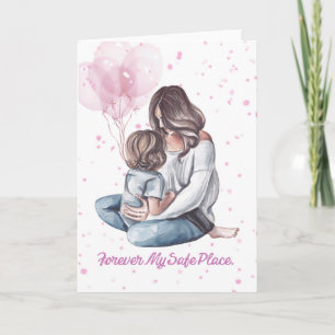 Aquarell-Muttertags-Karte für Mutter und Kind Karte