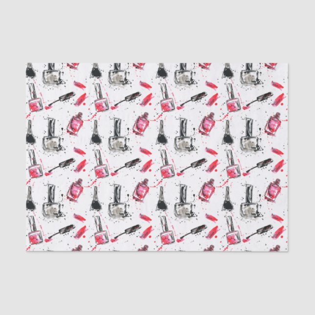 Aquarell-Nagellack-Muster Seidenpapier (Vorderseite)