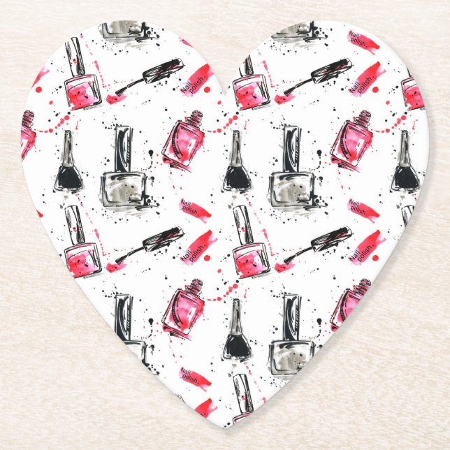 Aquarell-Nagellack-Muster Untersetzer (Vorderseite)