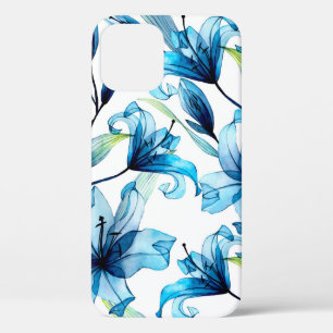Aquarell-Nahtloses Muster mit transparenten Blumen Case-Mate iPhone Hülle