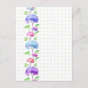Aquarell nahtloses vertikales Muster Postkarte