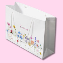 Aquarell-Name Wildblume Minimalistischer Boho-Stil