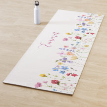 Aquarell-Name Wildblume Minimalistischer Boho-Stil