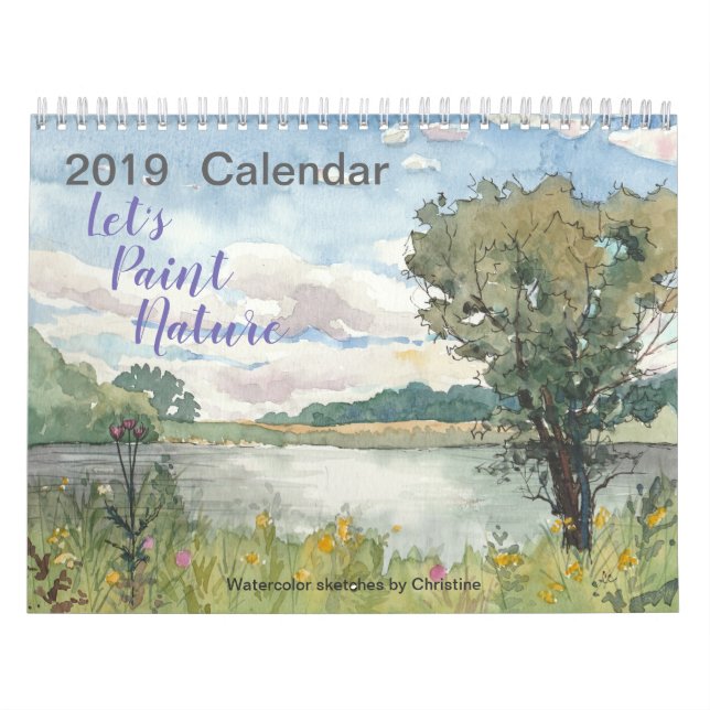Aquarell-Natur-Kalender 2019 Kalender (Titelbild)