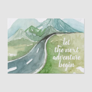 Aquarell Natur Lass Das Nächste Abenteuer Beginnen Seidenpapier