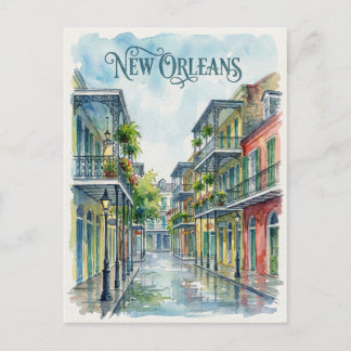 Aquarell New Orleans Louisiana Postkarte