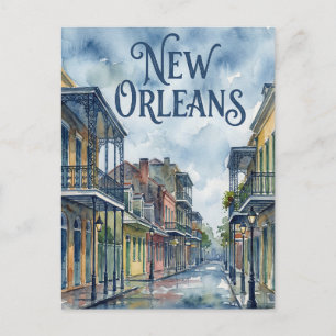 Aquarell New Orleans Louisiana Postkarte