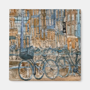 Aquarell-New- York Cityansicht der Magnet