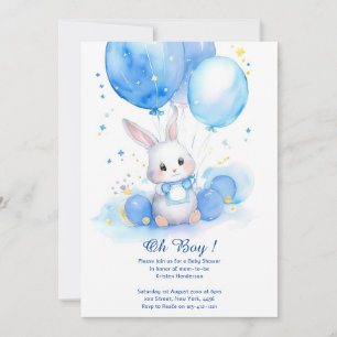Aquarell Niedlich Bunny Baby Dusche Einladung
