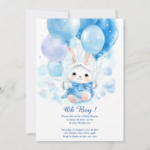 Aquarell Niedlich Bunny Baby Dusche Einladung