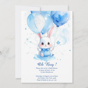 Aquarell Niedlich Bunny Baby Dusche Einladung