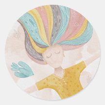 Aquarell niedlich Cartoon Mädchen. Pink Fee Fantas