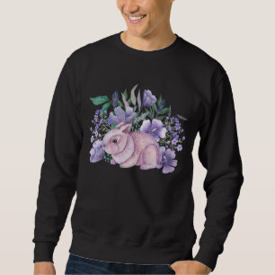 Aquarell Niedlich Ostern Vintage Blume Bunny Sweatshirt
