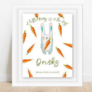 Aquarell niedliche Babydusche - Getränke Poster
