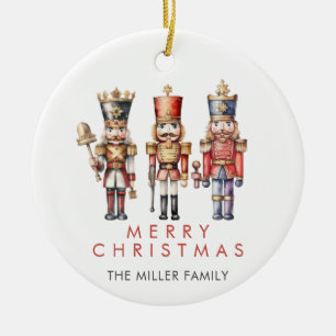 Aquarell-Nussknacker Moderne Minimal-Weihnachten Keramik Ornament