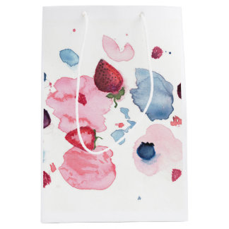 Aquarell Obst Geschenktasche Mittlere Geschenktüte