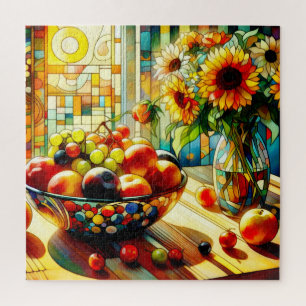 Aquarell Obst und Blume Puzzle