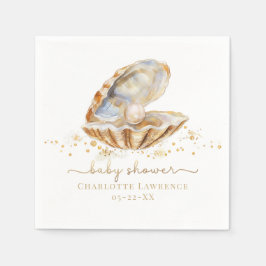 Aquarell Ocean Little Pearl Baby Dusche Napkins Serviette