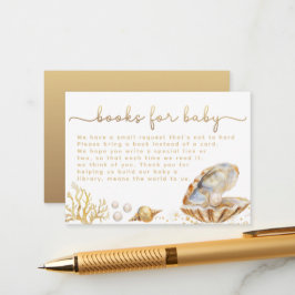 Aquarell Ocean Little Pearl Baby Showbook Req Begleitkarte