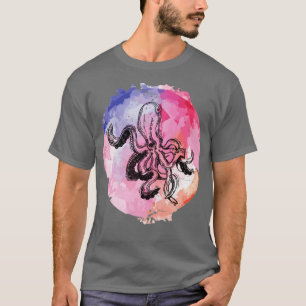 Aquarell-Oktopus T-Shirt