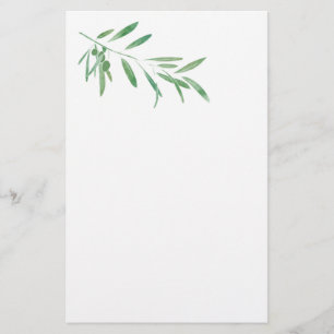 Aquarell-Ölzweig Briefpapier