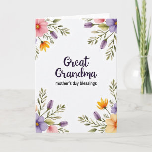 Aquarell-Oma-Tag-Karte Karte
