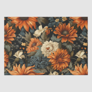 Aquarell Orange Braune Herbstblätter Geburtstag Seidenpapier
