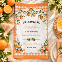 Aquarell Orange Citrus Little Cutie Babyparty