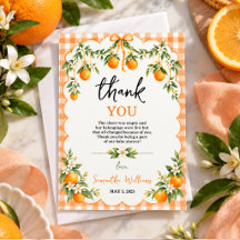 Aquarell Orange Citrus Little Cutie Babyparty