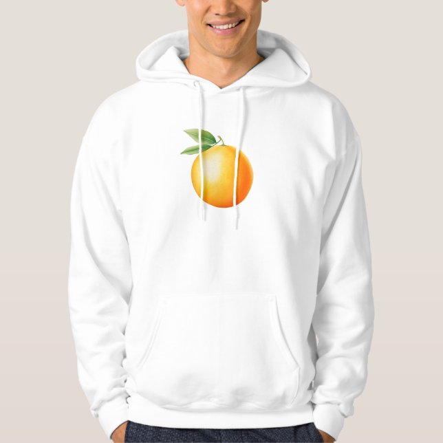 Aquarell Orange Hoodie (Vorderseite)