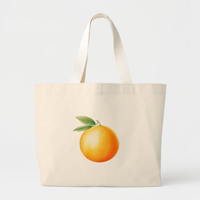 Aquarell Orange Jumbo Stoffbeutel (Vorne)