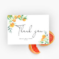 Aquarell-Orangen-Dankeskarten