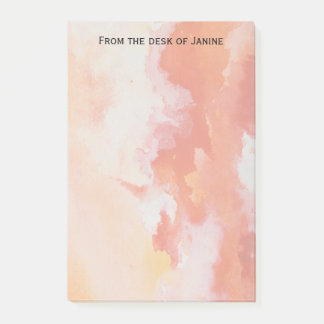 Aquarell-Orangen-Wolken Post-it Klebezettel