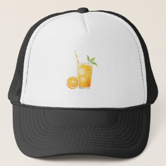 Aquarell-Orangensaft Truckerkappe
