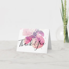 Aquarell-Orchidee danken Ihnen Anmerkungs-Karte Dankeskarte