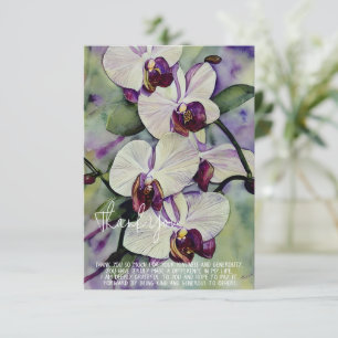 Aquarell-Orchideen anpassbar Karte