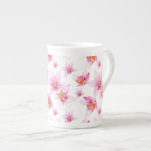 Aquarell-Orchideen-Design 15  Prozellantasse