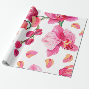 Aquarell-Orchideen-Design 2 Geschenkpapier