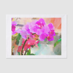 Aquarell-Orchideen Seidenpapier