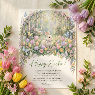 Aquarell-Osterhase Floral Frühling Frohe Ostern Feiertagskarte